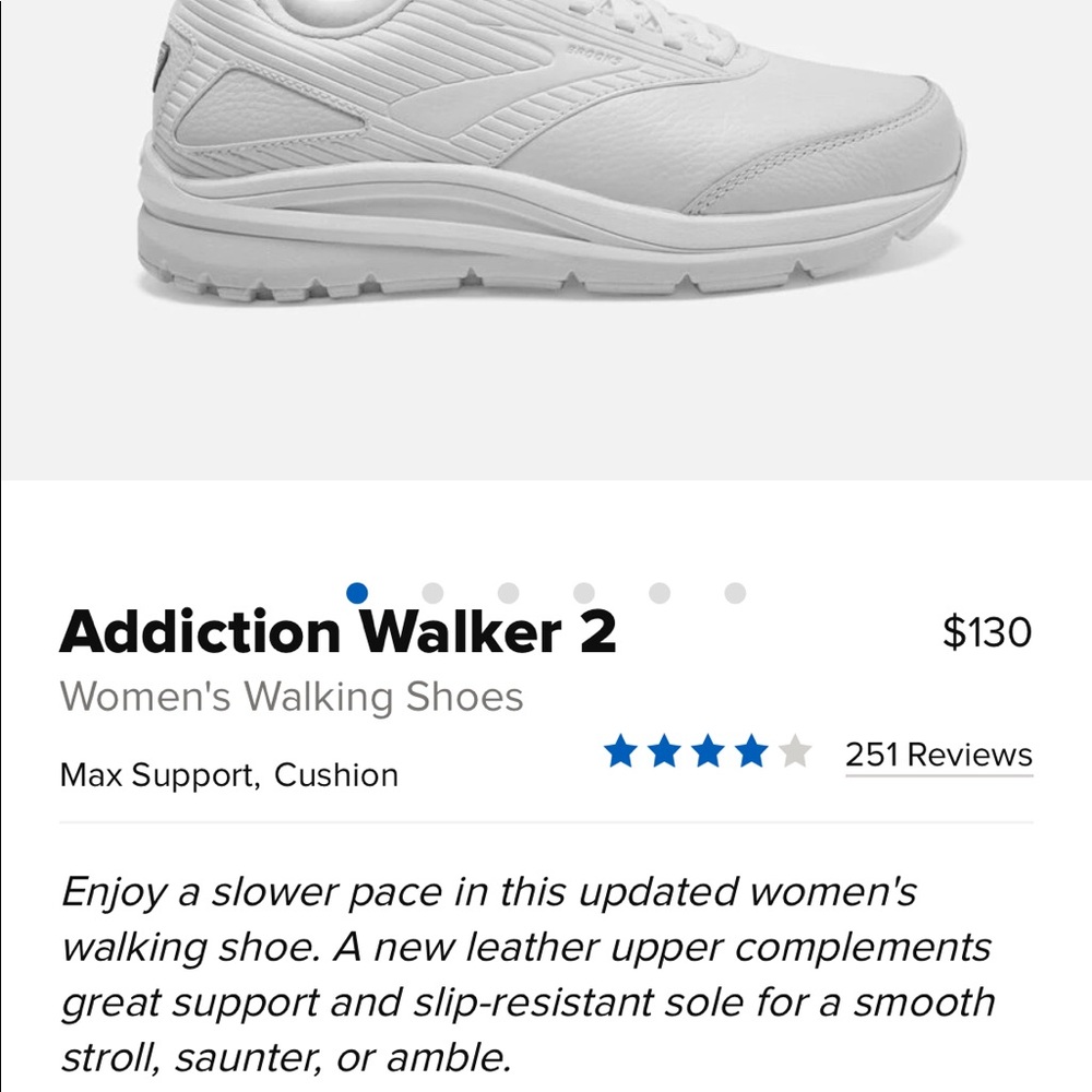 Women's Brooks Addiction Walkers -- Size 8.5 W